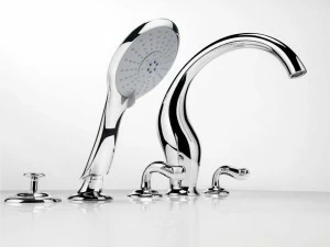 JUSTIME Комплект для ванны из хромированной латуни с ручным душем Ether 6781-m2-80cp