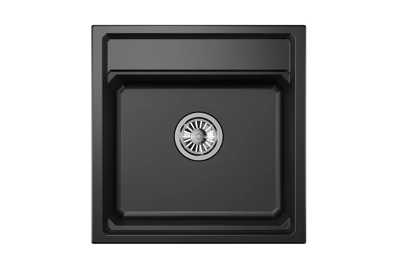 KS-5002, ШВАРЦ (чёрный металлик), кухонная мойка, кварц GRANULA Kitchen Space 5002-ST296 - Вид №2