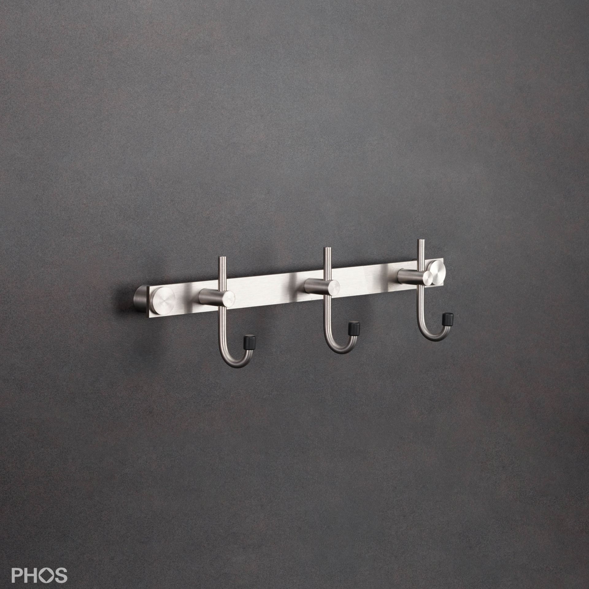 HLX3-B Вешалка для полотенец с 3 изогнутыми крючками PHOS 