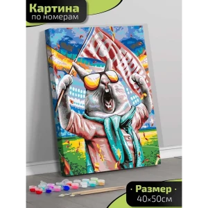 Картина по номерам Fbrush Фанат футбола 40x50 см