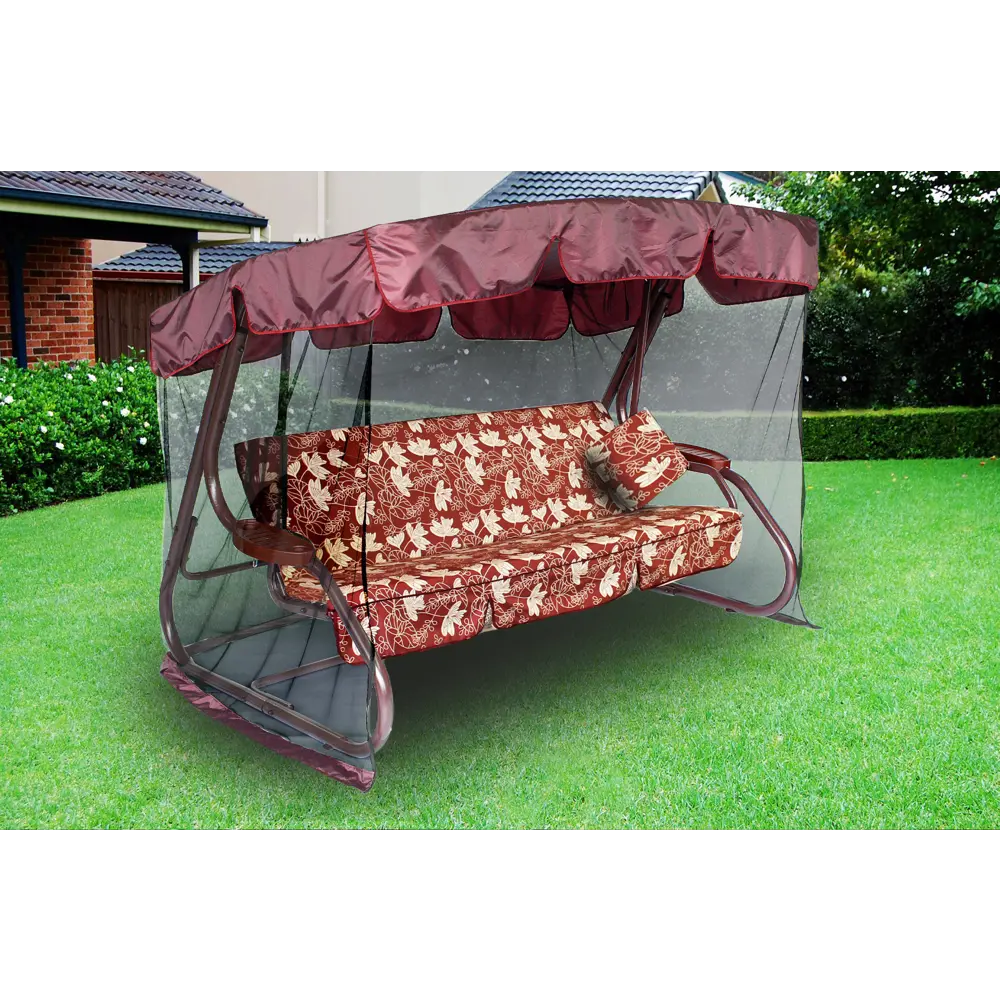 Качели садовые Greengard Аликанте 2 3-х местные (до 320 кг) бордовый STLM-2185407 - Вид №1