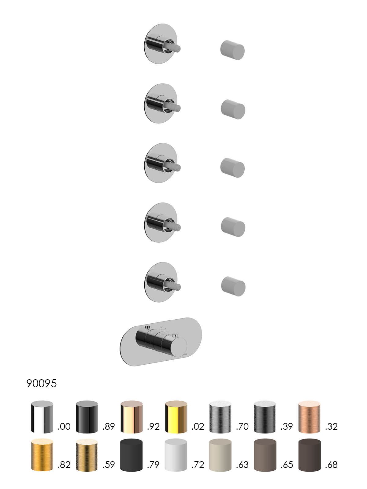 Термостатический смеситель для душа с 6 отверстиями Rubinetterie Frattini отдельная эстетика ARCH-00103351 - Вид №12