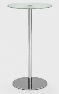Viganò Круглый высокий стол из металла и стекла Apollo