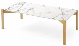 Calligaris Прямоугольный журнальный столик из керамики с эффектом мрамора Palette Cs5129-r
