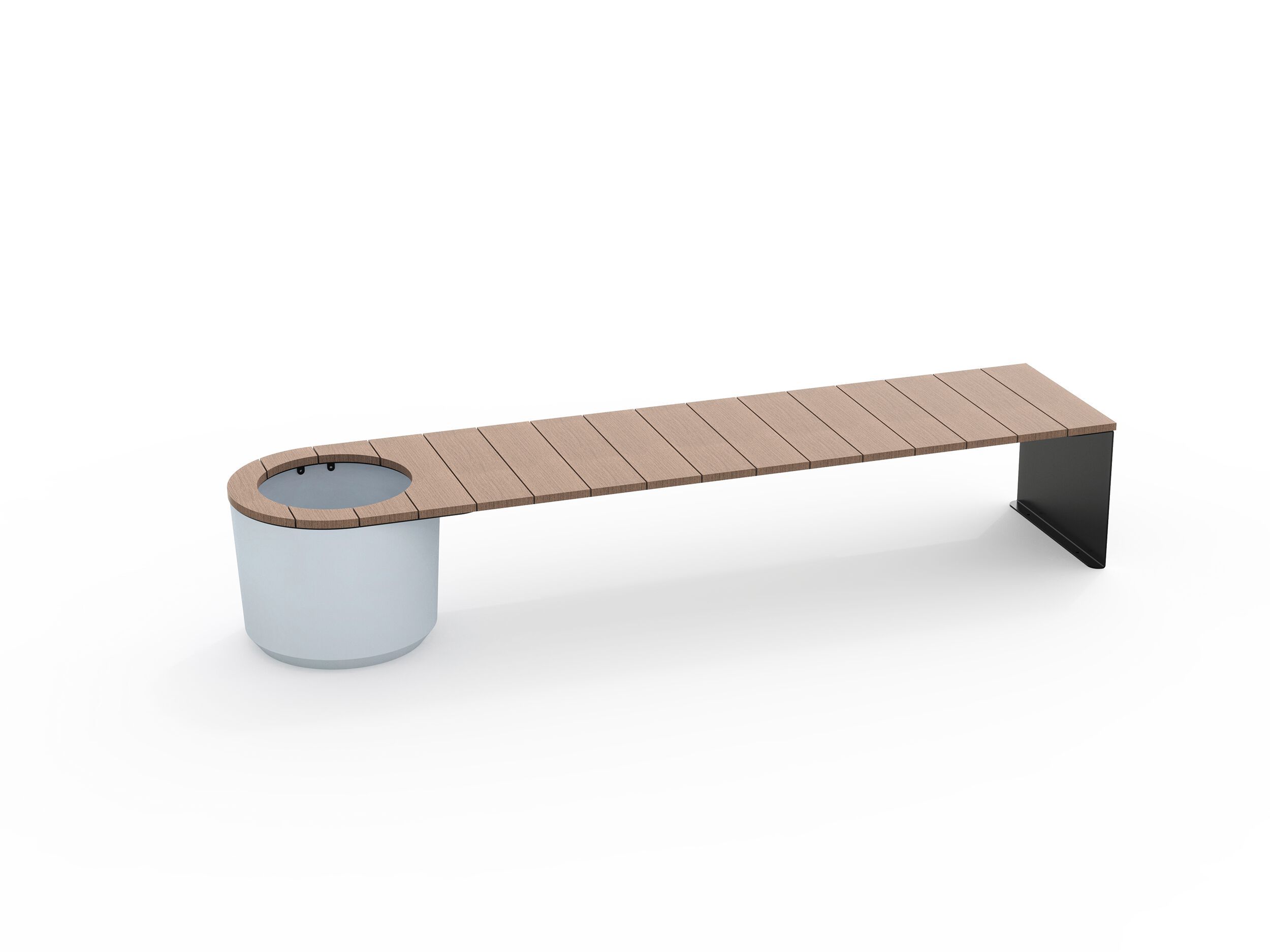 Бетонная скамейка со встроенным плантатором Betoni Simple Benches ARCH-00069808