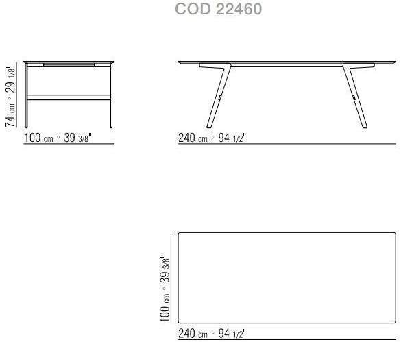 Flexform Прямоугольный обеденный стол из мрамора Soffio sun-id-1356897 - Вид №5