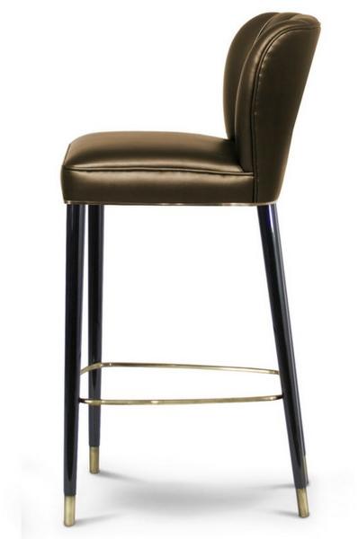 BRABBU Высокий табурет, обитый экокожей, со спинкой Dalyan sun-id-1347912 - Вид №4