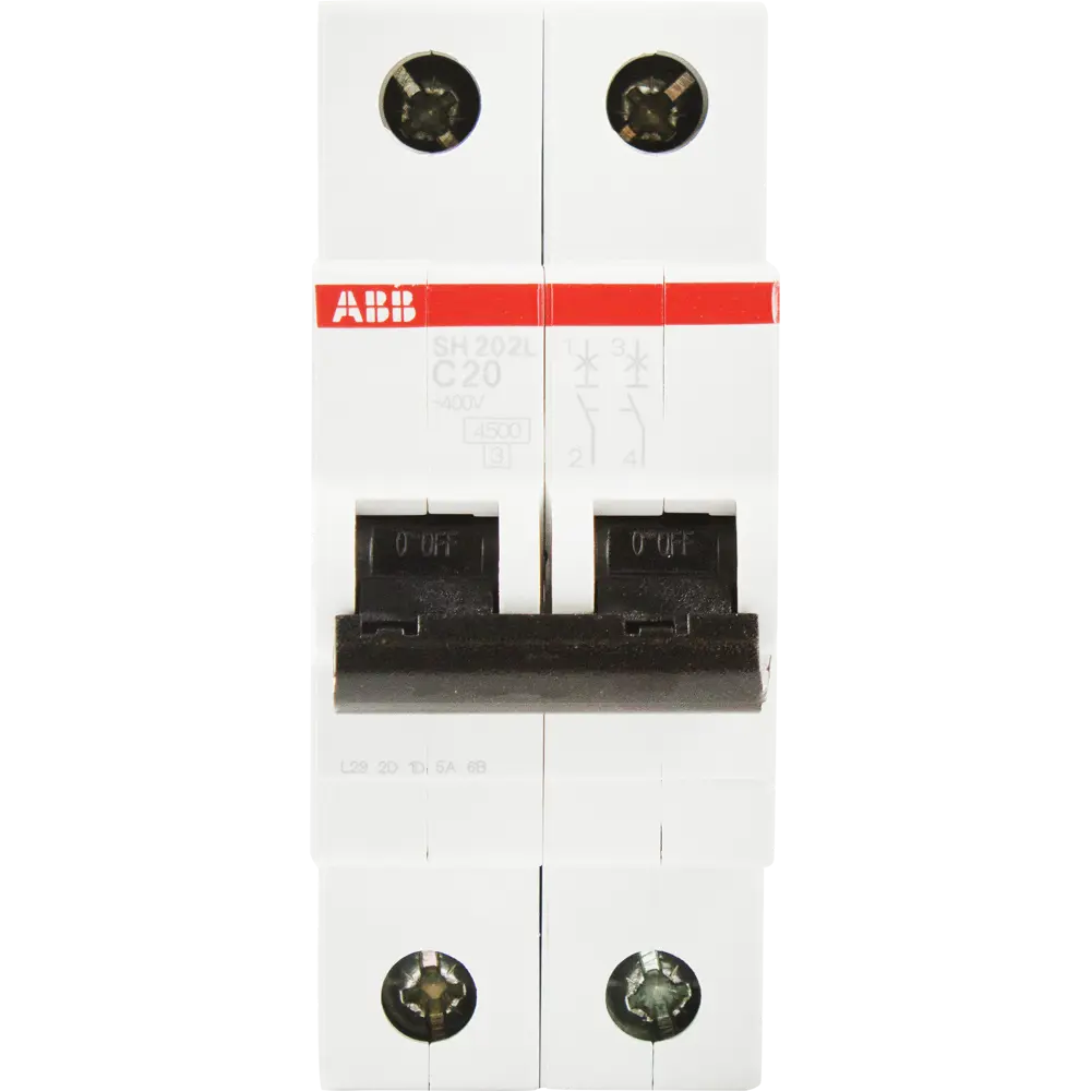 Автоматический выключатель ABB SH202L 1P N C20 А 4.5 кА 2CDS242001R0204 12998330 STLM-2180238  - Вид №1