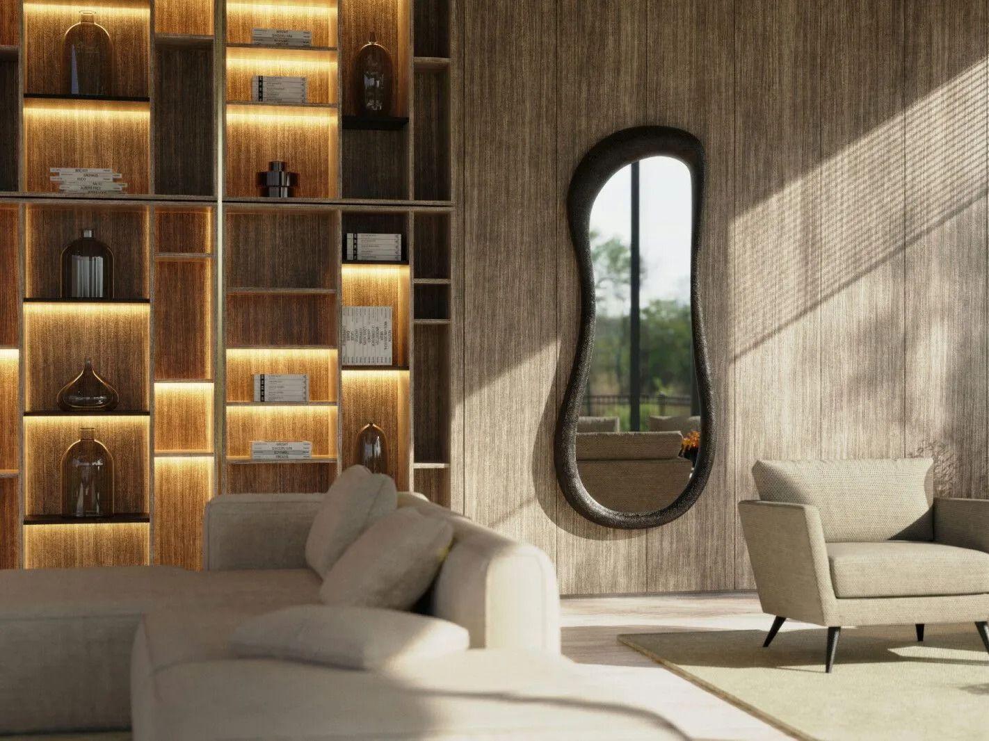 Настенное зеркало из стекловолокна GANSK ELISE ARCH-00096720