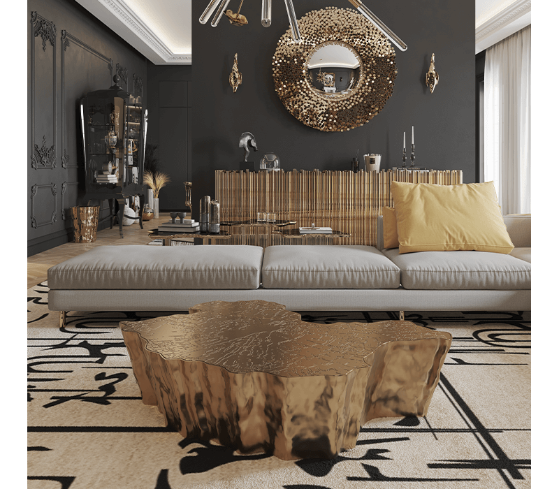 0-146 Золотой центральный стол Eden Boca Do Lobo  - Вид №22