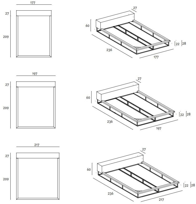Living Divani Двуспальная кровать с мягким изголовьем Ile sun-id-1408949 - Вид №7