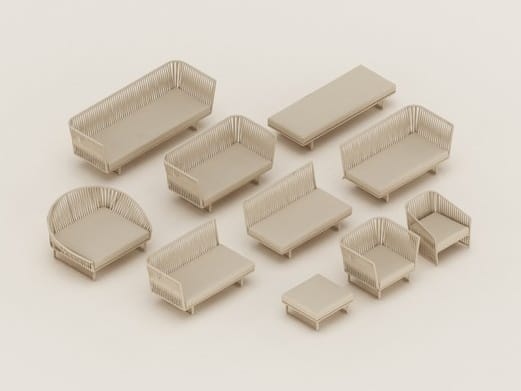 2-местный тканевый садовый диван Kettal Bitta ARCH-00057233 - Вид №6