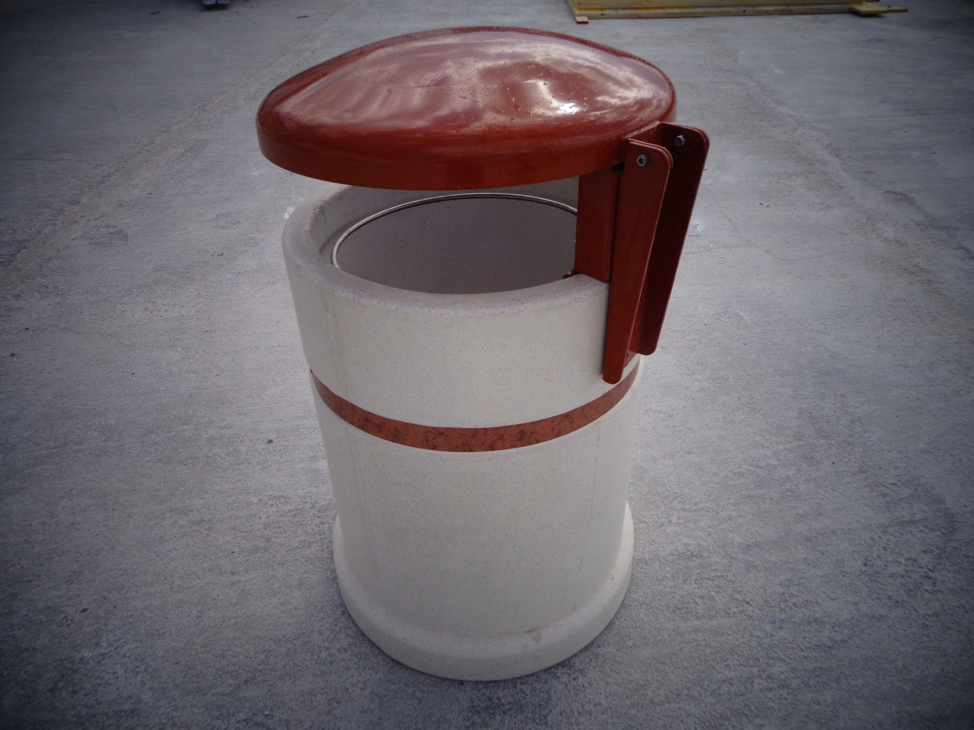 Реконструированный каменный держатель для мусора с крышкой Viscio Urban Design BROLLY ARCH-00064882 - Вид №4