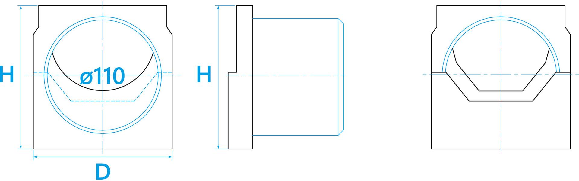 Pircher Передняя головка со сливом Line sun-id-1397999 - Вид №2