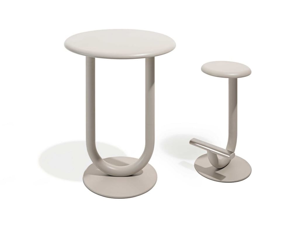 Высокий круглый стальной стол Desalto ARCH-00137066 - Вид №1