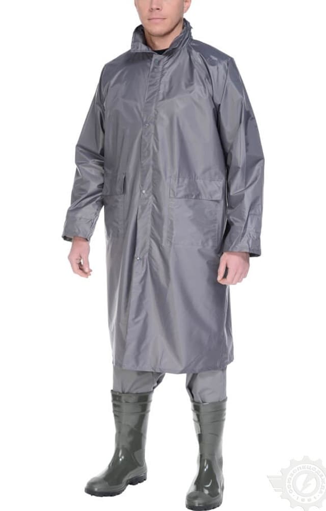 5041803 Плащ Альбатрос влагозащитный ЛАЙТ М серый  Непромокаемая спецодежда  размер XL  - Вид №6