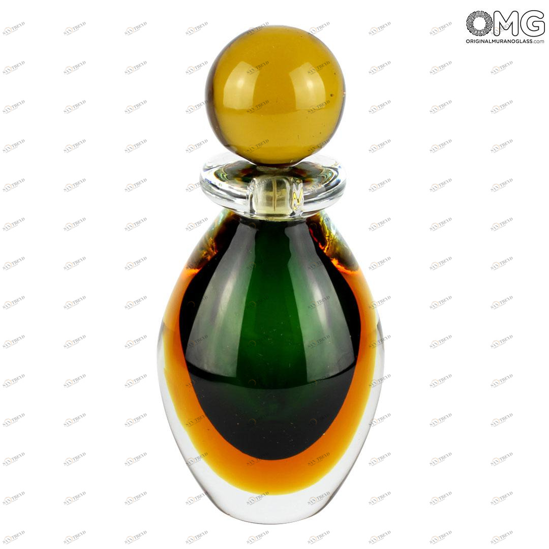 3092 ORIGINALMURANOGLASS Флакон Чертоза - соммерсо - Original Murano Glass OMG 7 см 