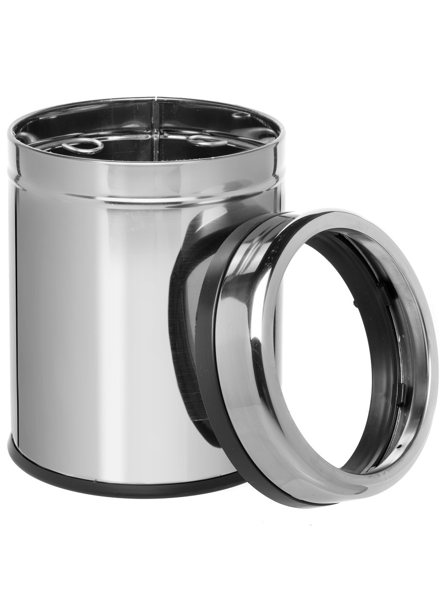 Ведро для мусора  без крышки Venus 8L Chrome NAVAKO 11145 - Вид №1