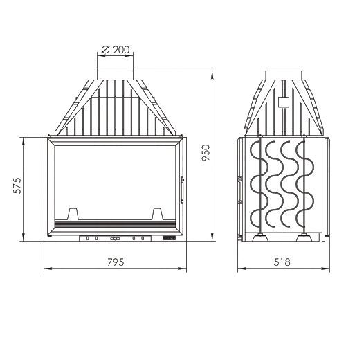 Каминная топка Мета Камилла DF 800 3863 - Вид №1