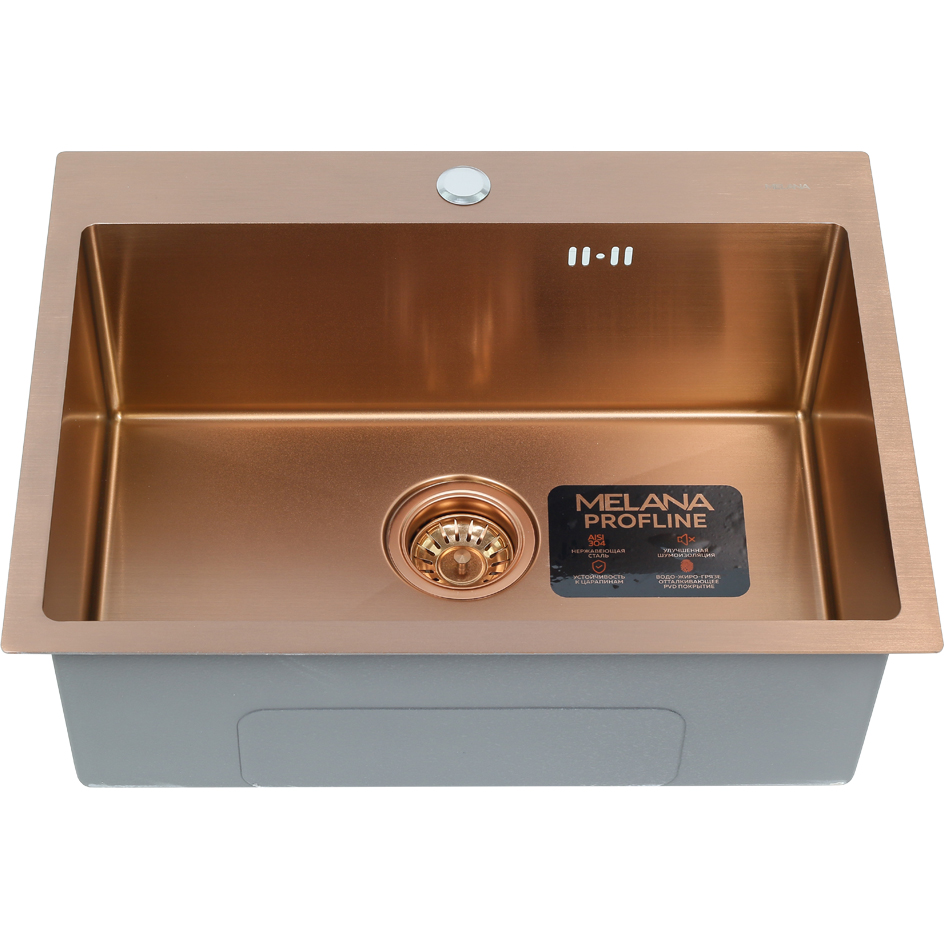 Мойка D6045HC MELANA ProfLine 3,0/220 БРОНЗА врезная прямоугольная D6045HC D6045HC бронза