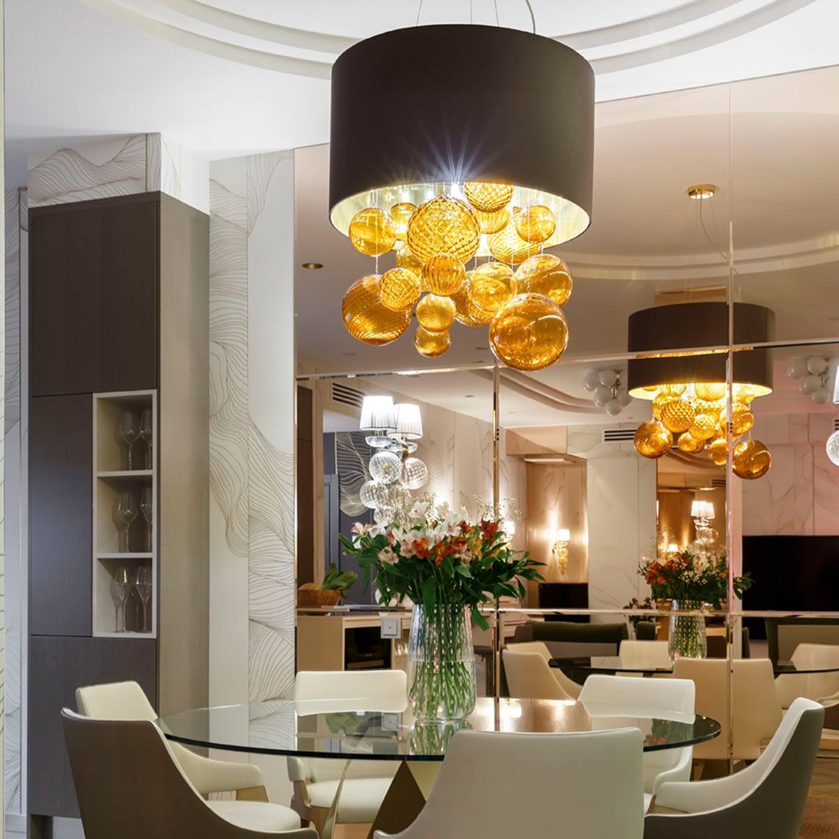 Ткань ручной работы светодиодный подвесной светильник MULTIFORME ARCH-00049016 - Вид №6