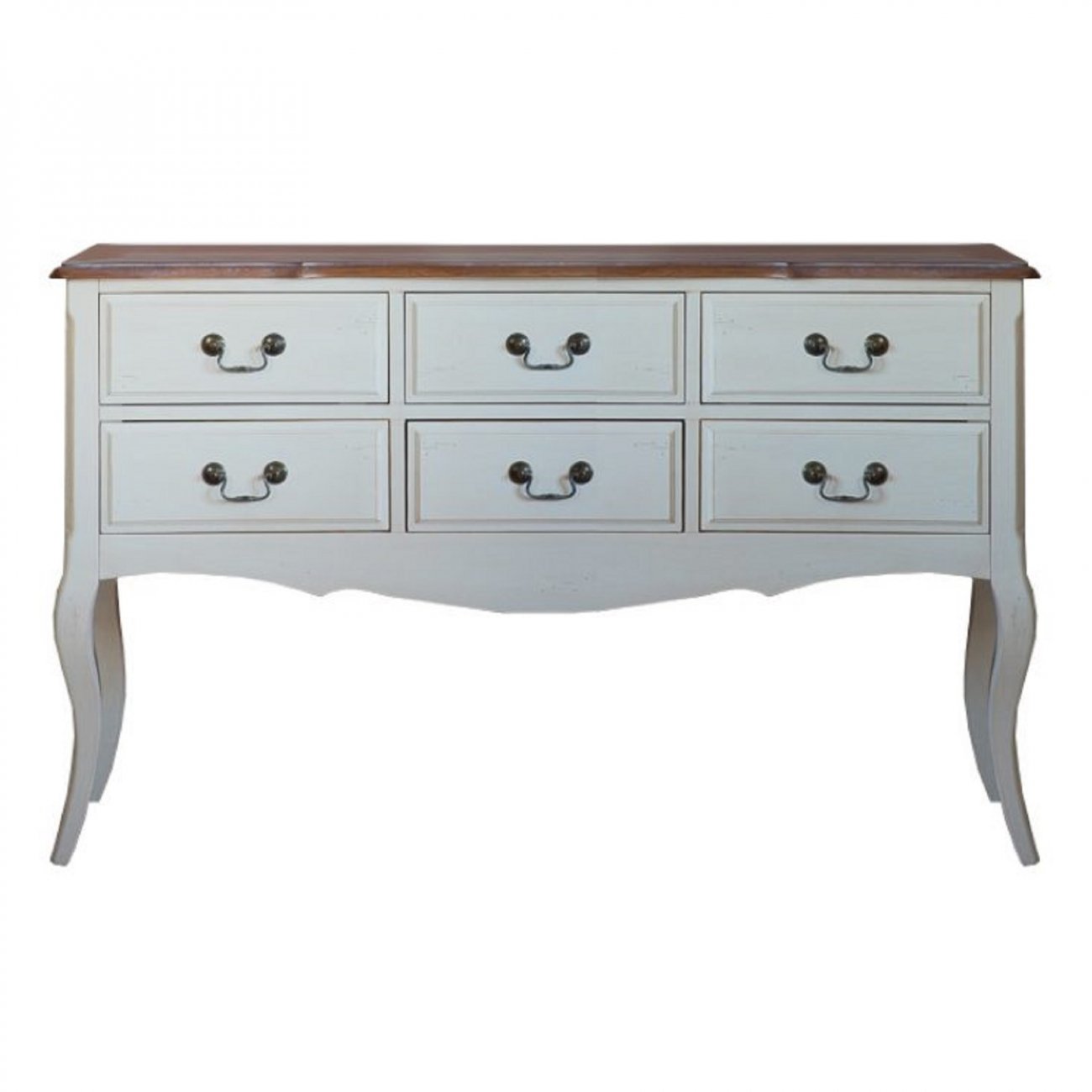 Консоль белая с 6 ящиками Mobilier de Maison ДОМАШНЯЯ ОБСТАНОВКА MOBILIER DE MAISON, ПОД СТАРИНУ 017242 Белый Santreyd  - Вид №10