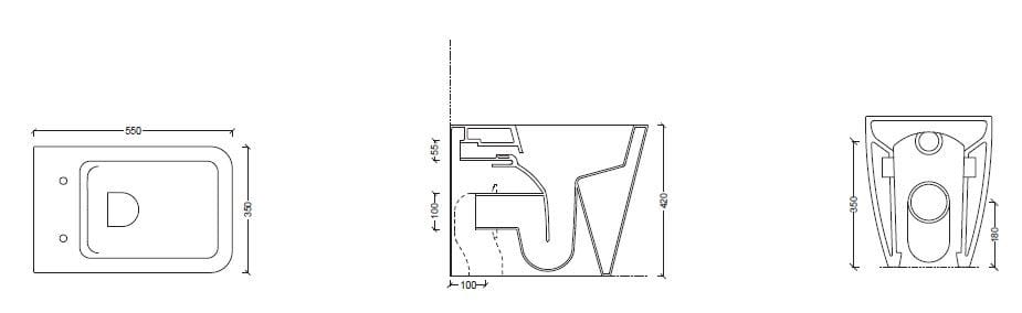 Напольный керамический туалет Alice Ceramica HIDE ARCH-00106706 - Вид №5