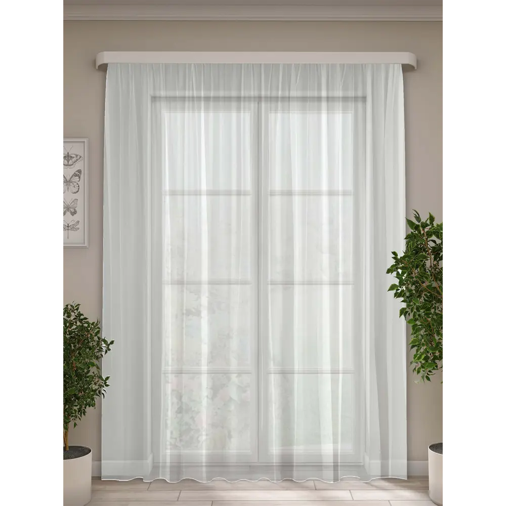 Santreyd Тюль белый однотонный с мелкой сеткой 300 см 85400437 STLM-0062643 - Вид №2