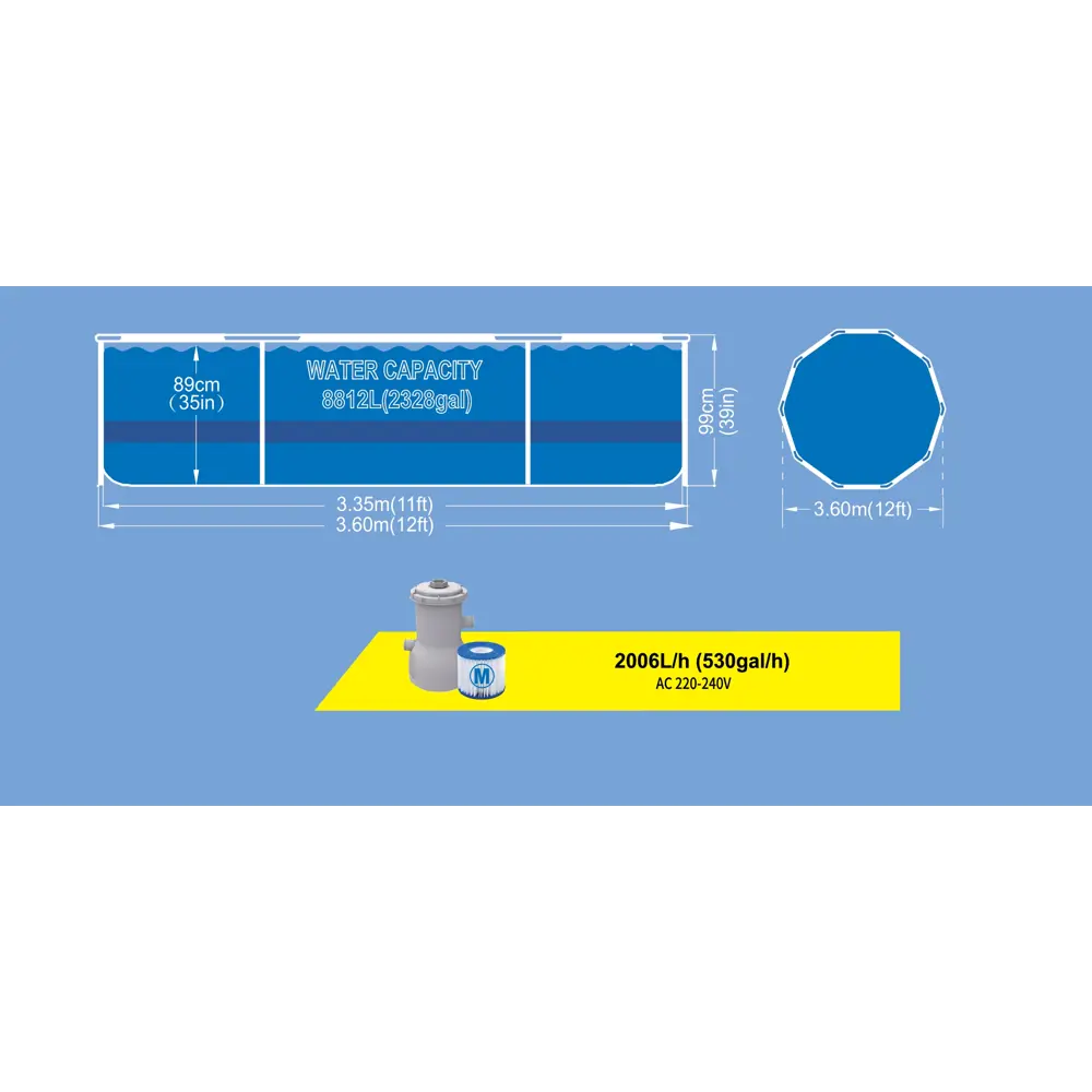 Каркасный бассейн Avenli для дачи и сада с системой фильтрации 89335105 STLM-0966336 - Вид №8