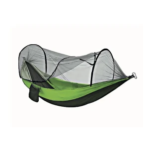 Гамак садовый 260x140 см нейлон зеленый с москитной сеткой