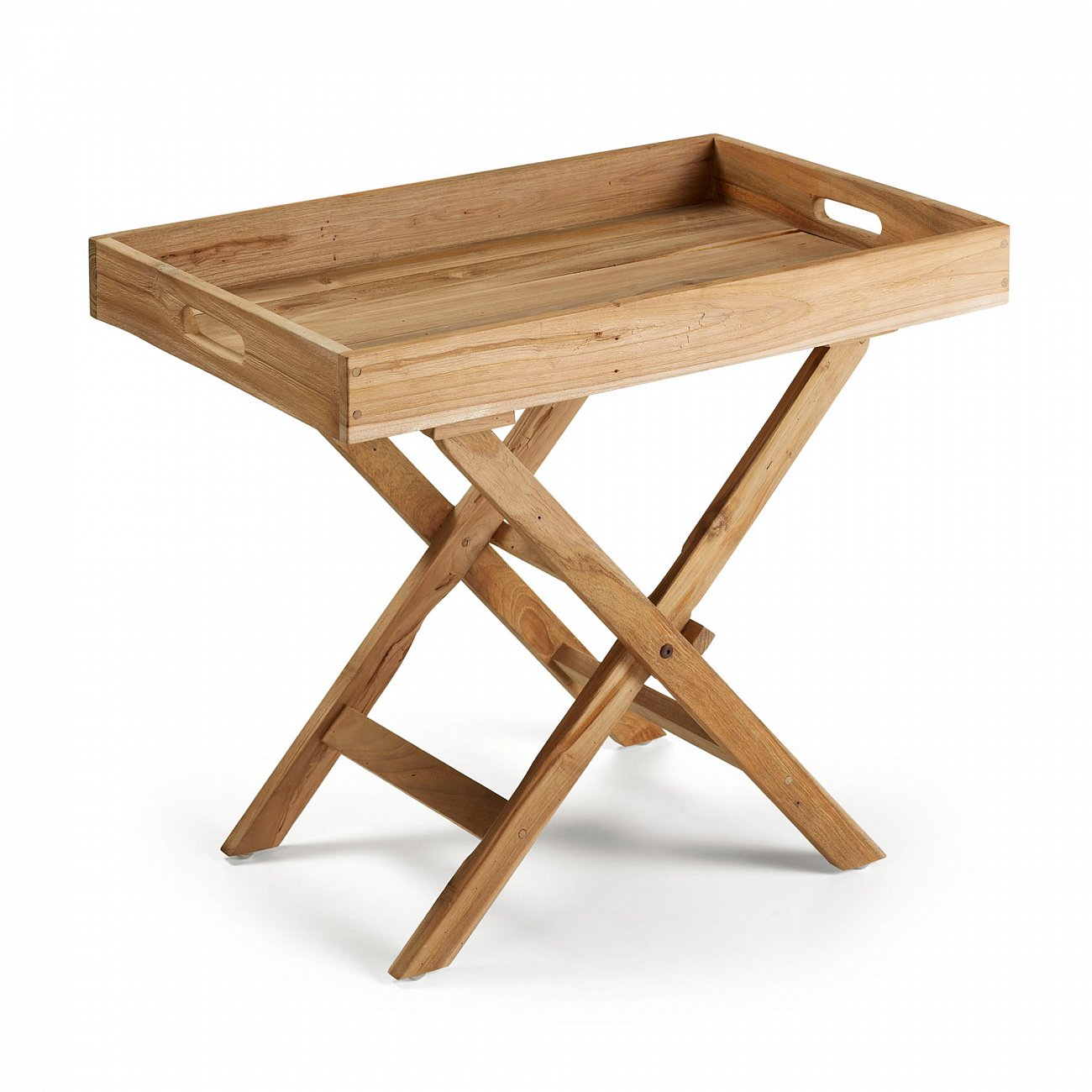 Столик сервировочный складной с подносом деревянный 70 см Xtray от La Forma LA FORMA  344984 Бежевый  - Вид №1