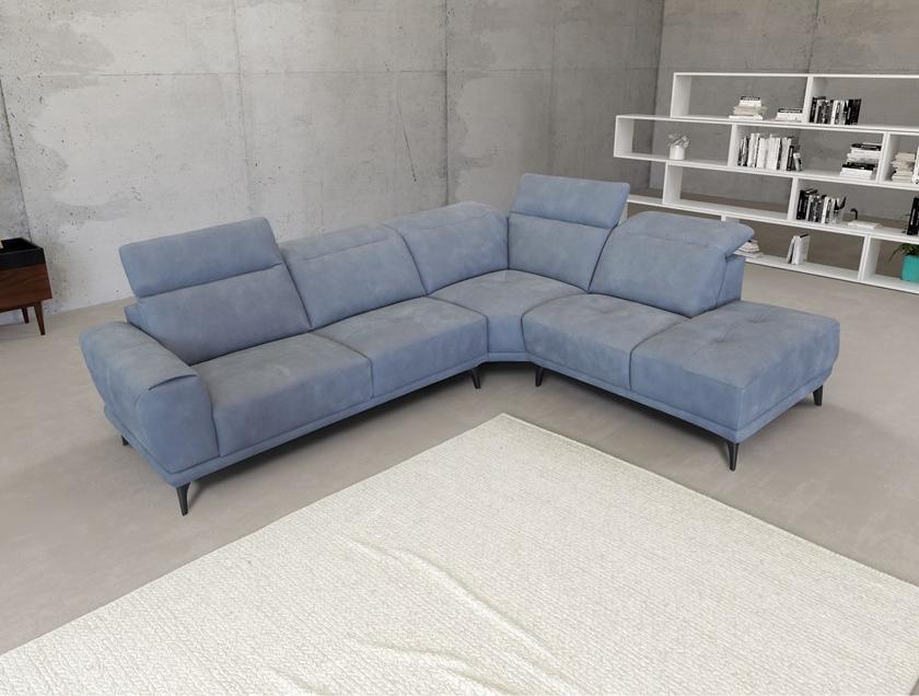 Rossini Sofas Угловой кожаный диван с подголовником sun-id-1402771 - Вид №1