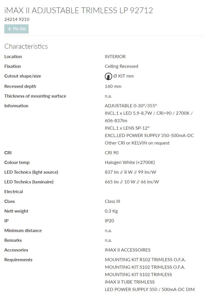 Регулируемый светодиодный прожектор Deltalight iMAX ARCH-00012589 - Вид №4