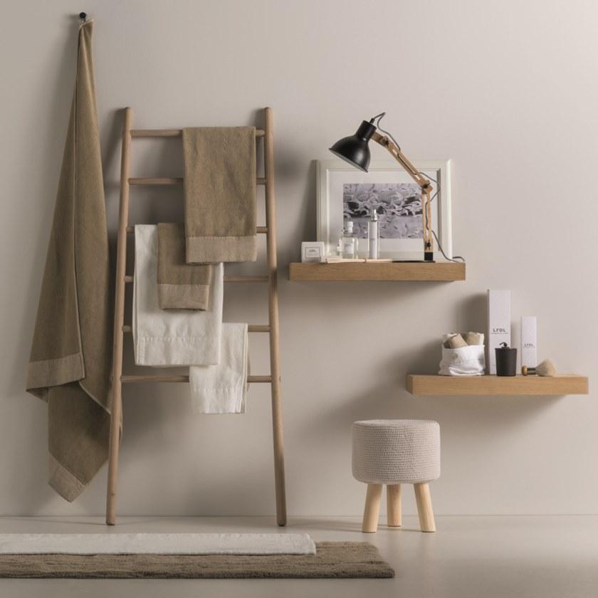 LA FABBRICA DEL LINO Однотонный хлопковый махровый коврик для ванной Basic sun-id-1504885 - Вид №1