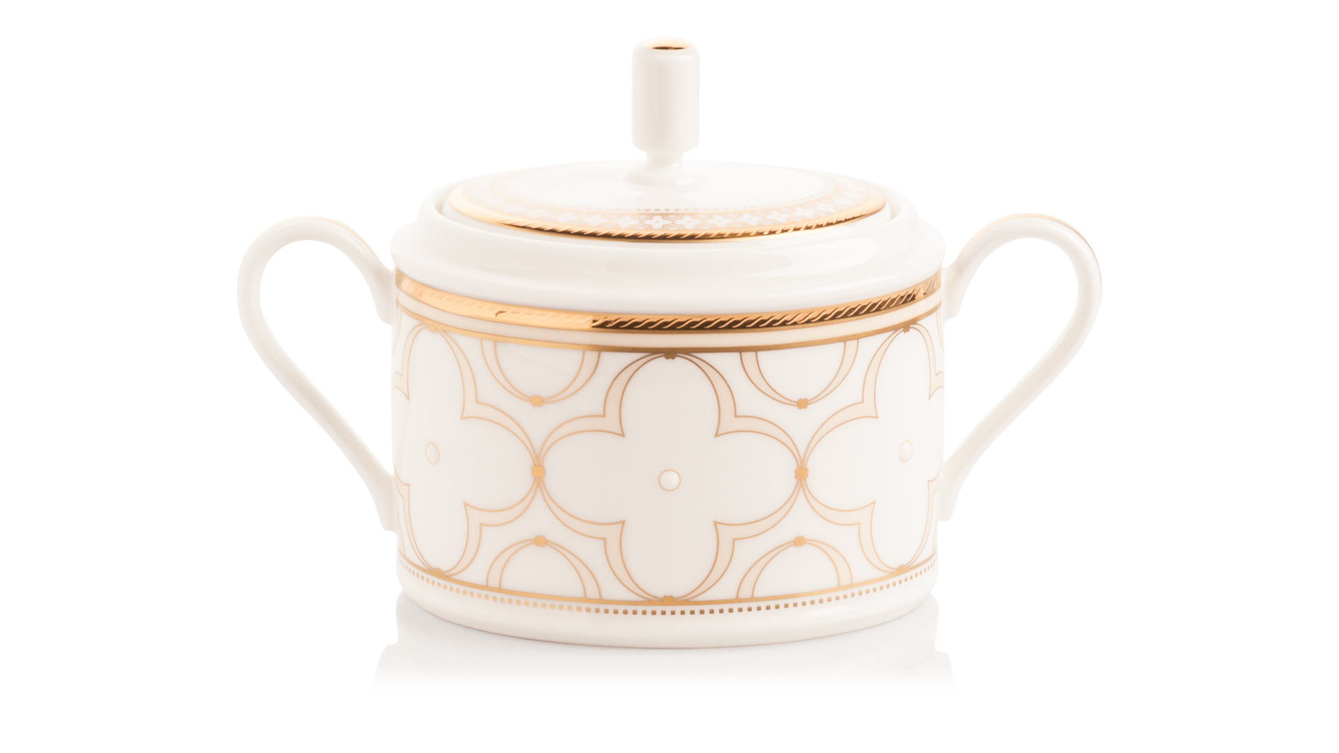 10672772 Noritake Сервиз чайный Noritake Трефолио,золотой кант на 6 персон 21 предмет, фарфор Фарфор  - Вид №2