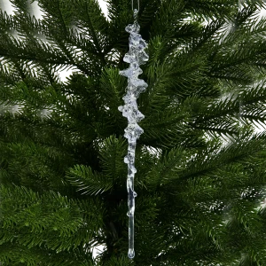 88458682 Новогоднее украшение Сосулька 22x4 см цвет бриллиант STLM-1530768