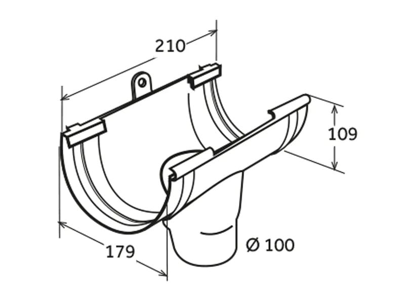 Соединение с эстетическим сливом для желоба 133 First Corporation First Plast ARCH-00085525 - Вид №1