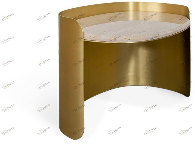 Essential Home Овальный сервировочный столик из латуни Happy few sun-id-1482727