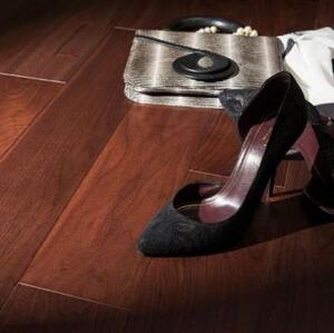 Массивная доска Viscork Exotic Арабика Орех американский Натур (Гладкая) 400-1600х120 мм.