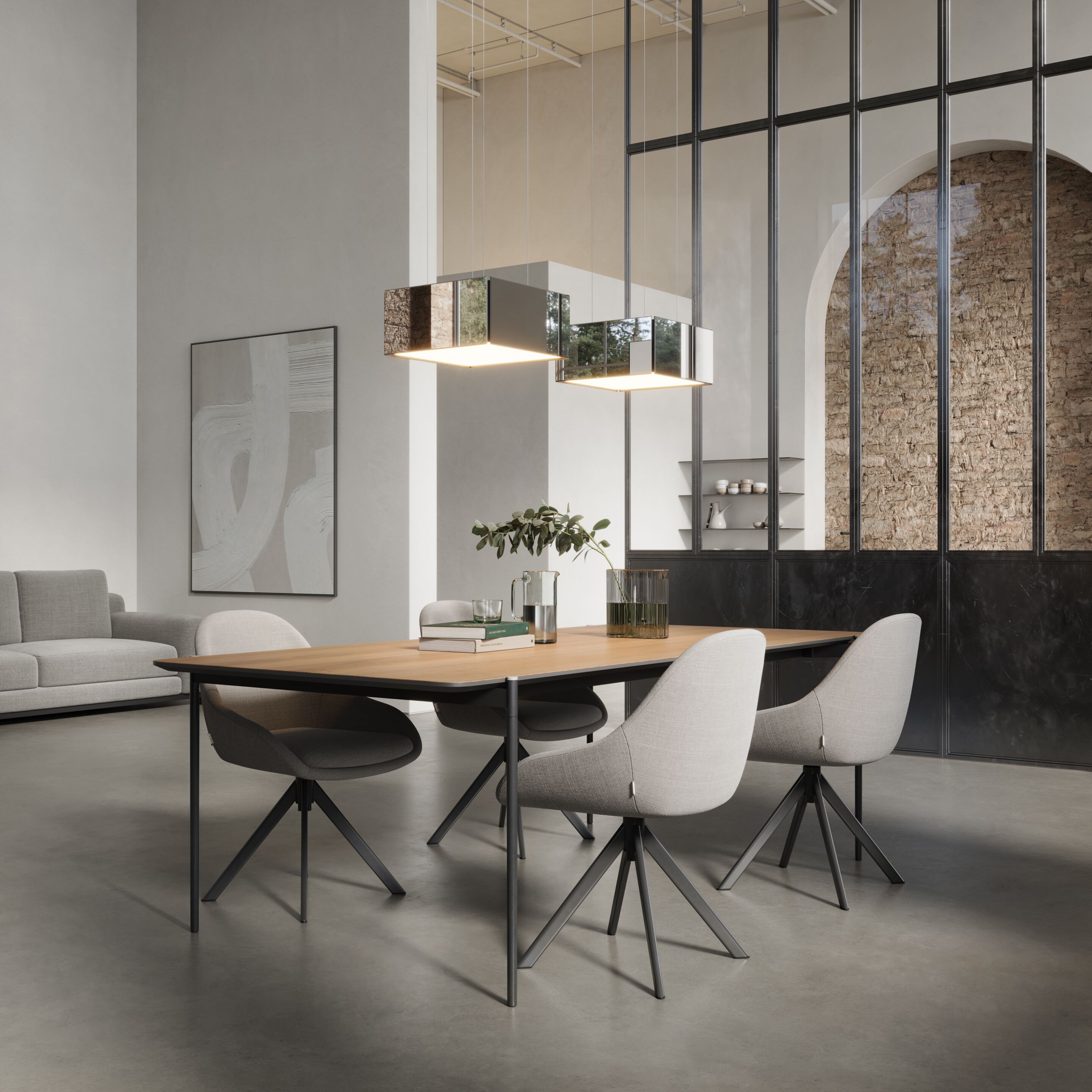 Зеркало стекло светодиодный подвесной светильник Formagenda ARCH-00133432 - Вид №3