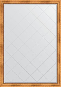 BY 4490 Зеркало с гравировкой в багетной раме - римское золото 88 mm EVOFORM Exclusive-G
