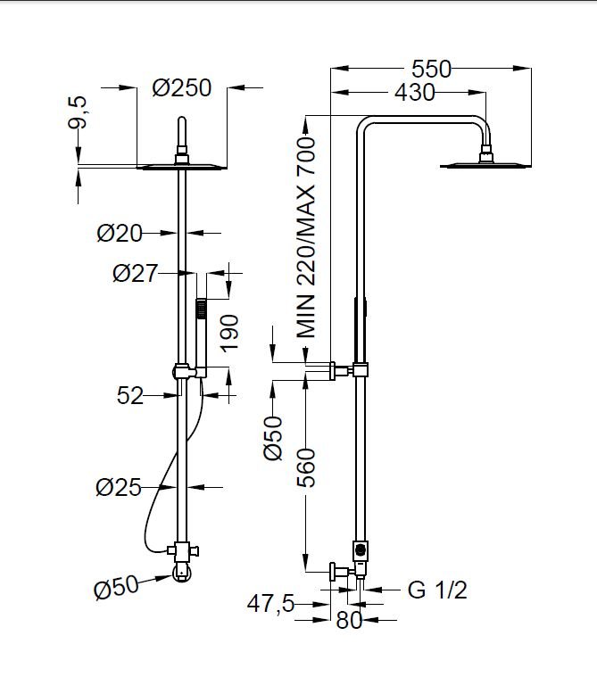 Душевая колонна Cezares STELLA-CAE-01-Cr  - Вид №1