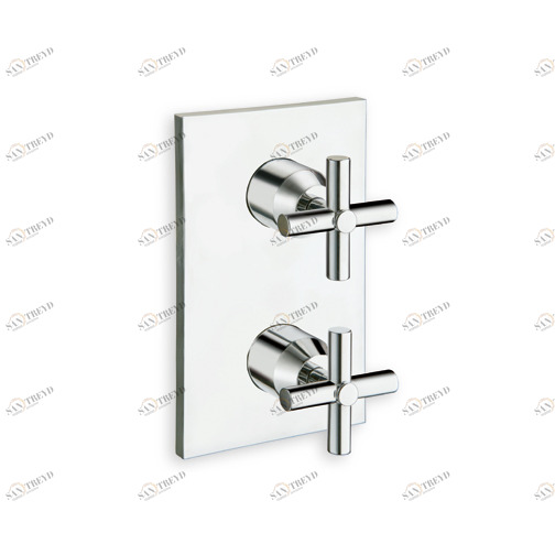 CRIXV751 Внешние части термостатического смесителя для душа / ванны для CRICS800 с 1 выпускным запорным клапаном и металлической пластиной Cristina Rubinetterie 