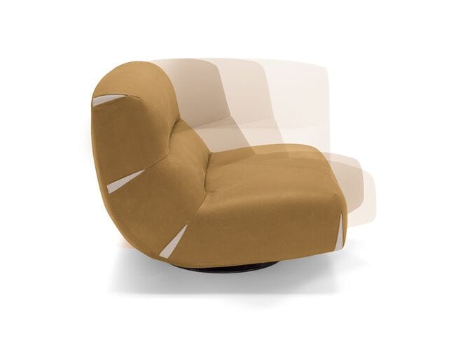 Тканевое вращающееся кресло без подлокотников Max Divani Swing ARCH-00083104 - Вид №1