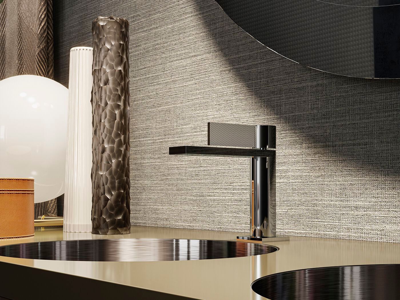 Смеситель для раковины из хромированной латуни Gessi обратный ARCH-00134488 - Вид №1