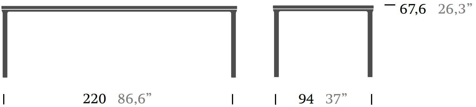 Kettal Прямоугольный мраморный садовый стол Park life #11714 - Вид №6