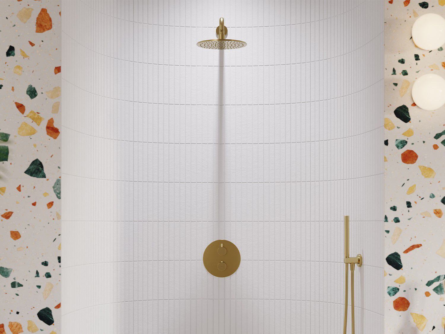 Термостатический набор для душа с ручным душем и душем OMNIRES Y SYSYT05 ARCH-00052738 - Вид №10