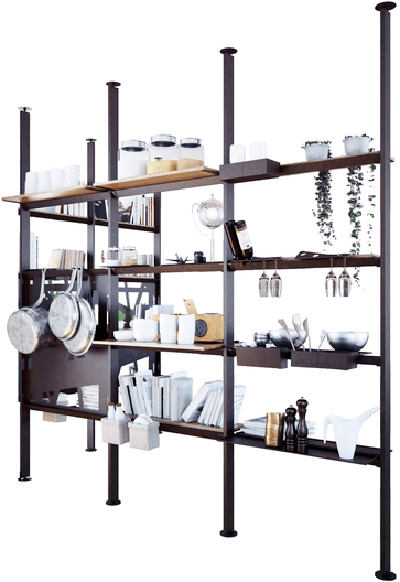 Damiano Latini Книжный шкаф чугунный с креплением от пола к потолку Giostra sun-id-1388856 - Вид №1