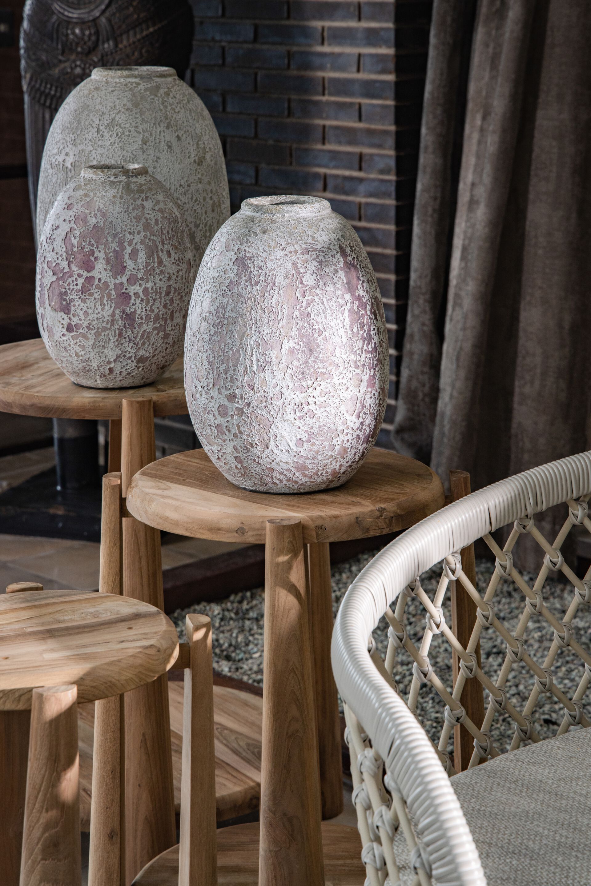 Высокий садовый стол из тикового дерева cbdesign Moires ARCH-00037065 - Вид №8