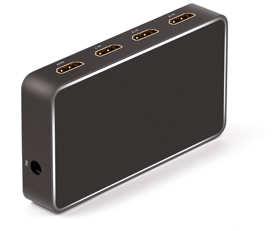 GL-vA17 переключатель hdmi v2.0+usb charge 3 к 1 серия greenline Greenconnect Santreyd  - Вид №4